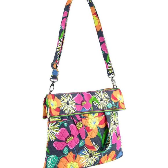 Vera Bradley Jazzy Blooms Convertible Crossbody Bag - Picture 12 of 12